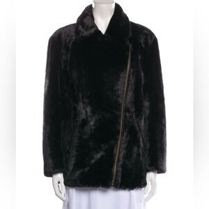 The Kooples Faux Fur Jacket Black L/XL